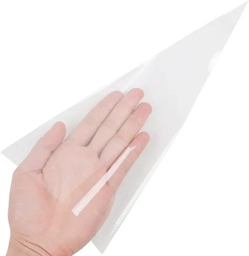 Vista 4 de LOMIMOS 100 bolsas de celofán en forma de cono de 6 x 12 pulgadas, bolsas de plástico triangulares transparentes con lazos coloridos para panadería
