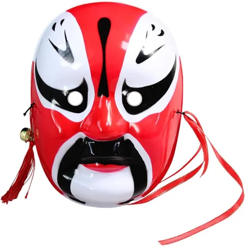 Vista 12 de Máscara de la ópera de Beijing, máscara de cosplay, disfraz de Halloween, accesorios para fiestas