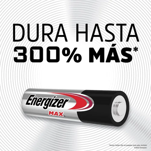 Vista 6 de Eveready Energizer Max pilas alcalinas AAA 8 ea, plata (E92MP-8)