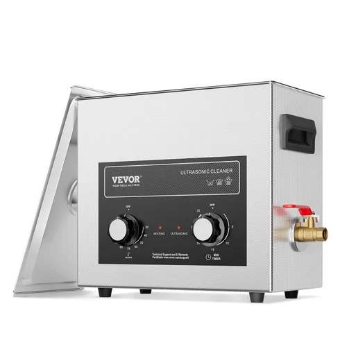 Vista 10 de VEVOR Limpiador ultrasónico de 2 litros con temporizador y cesta, máquina de cavitación sónico digital profesional, máquina de limpieza de 60 W