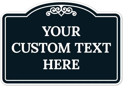 Vista 43 de Letrero decorativo personalizado, letrero de metal personalizado para negocios, entrada, hogar, Airbnb, placa de puerta de oficina, fondo negro, 8 x