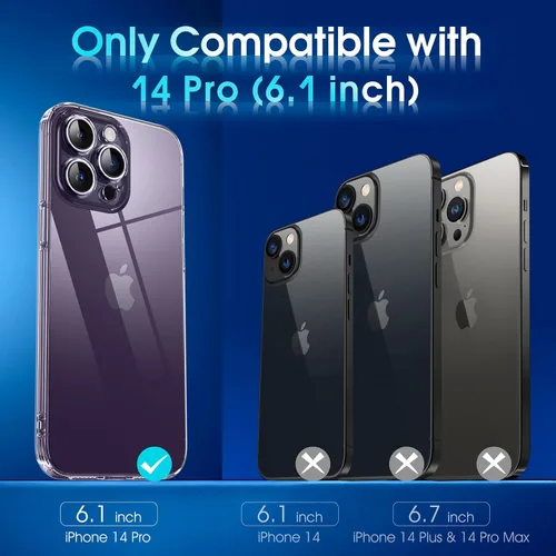 Vista 925 de Supdeal Funda cristalina transparente para iPhone 11, [No se amarillea] [Protección de la cámara] [Probado contra caídas de grado militar] Funda