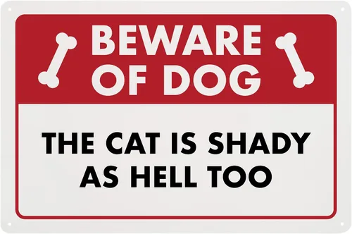 Vista 29 de Señal de Gato de 24 Horas de Vigilancia Felina de Premises Under 24 Hour - Cartel de gato divertido, metal, 8 x 12 pulgadas, letreros de gato