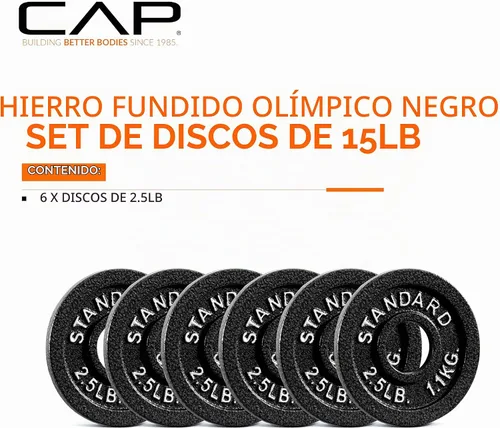Vista 2 de CAP Barbell Placa de peso olímpica de 2 pulgadas Múltiples opciones