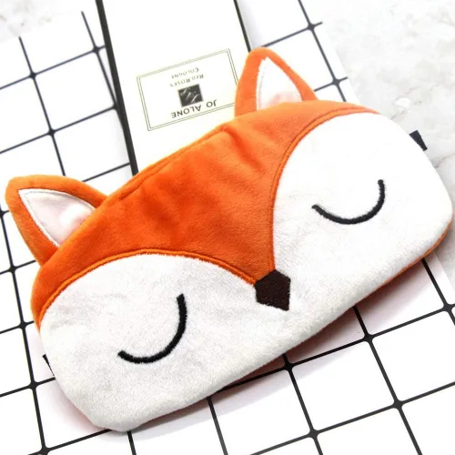Vista 5 de 2 máscaras de sueño de Shinywear Fox para niños, niñas, niños y mujeres, bonitas cubiertas de ojos vendados de felpa suave