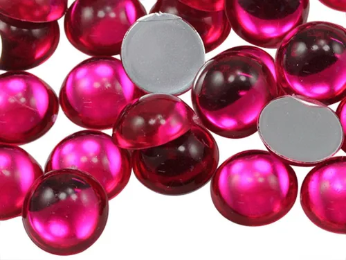 Vista 13 de Allstarco Cabujones redondos de acrílico con parte trasera plana de 0.276 in, 9/32 pulgadas, gemas de perlas de plástico para hacer joyas