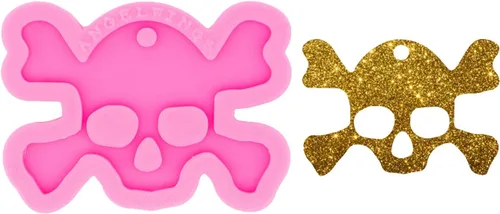 Vista 10 de Molde de resina de silicona para mujer, cabeza de calavera súper brillante, para llavero, collar, colgante, joyería, fabricación de moldes de resina