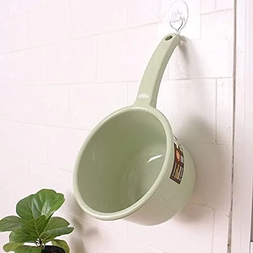 Vista 7 de 4 cucharas de agua gruesas, cucharones de plástico grandes con mango para el hogar, cocina, baño, 3 ledles y 1 bola de lavado
