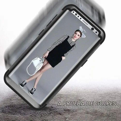 Vista 7 de Funda de teléfono para Samsung Galaxy S8 Plus, cubierta dura, a prueba de golpes, silicona suave, híbrida, tres capas, resistente, accesorios