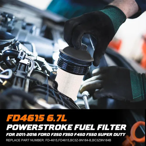 Vista 2 de Filtro de combustible – Diesel Kit de filtro de combustible Compatible con Ford Super Duty F-250 F-350 F-450 F-550 6.7L Diesel 2011-2016