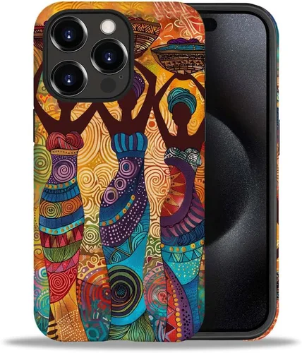 Vista 30 de CARLOCA Funda compatible con iPhone 15 Pro Max, funda protectora de gato en A para iPhone 15 Pro Max, TPU suave + PC duro 2 en 1, funda protectora