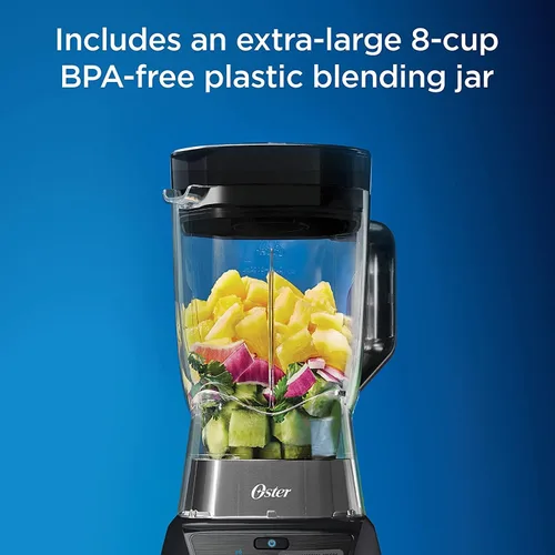 Vista 3 de Oster Combo de licuadora y procesador de alimentos con 3 ajustes para batidos, batidos y picado de alimentos - 3 ajustes selectos de textura
