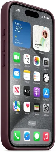 Vista 6 de Apple Funda FineWoven para iPhone 15 Pro con MagSafe - Mulberry