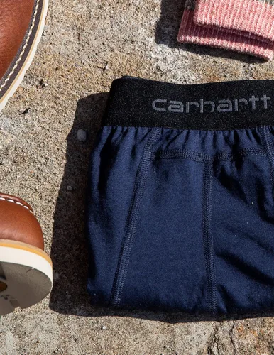 Vista 5 de Carhartt Paquete de 2 calzoncillos tipo bóxer de mezcla de algodón con entrepierna de 5 pulgadas para hombre