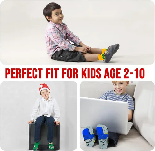 Vista 4 de DC Comics Calcetines para niños, paquete de 10 calcetines para niños, calcetines para niños pequeños con The Batman, Superman, Wonder Woman y Flash