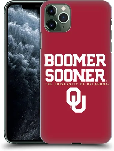 Vista 18 de Head Case Designs Funda rígida con licencia oficial de la Universidad de Oklahoma OU Banner compatible con Apple iPhone 11 Pro Max