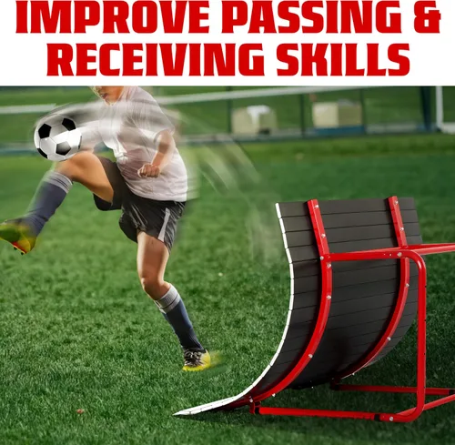 Vista 3 de Soccer Rebounder Rebound Net, Kick-Back Football Training Gifts, Aids & Equipment Heavy-Duty