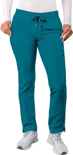 Vista 23 de Adar Addition Scrubs para mujer - Pantalones ajustados de yoga con cordón, para mujer Negro