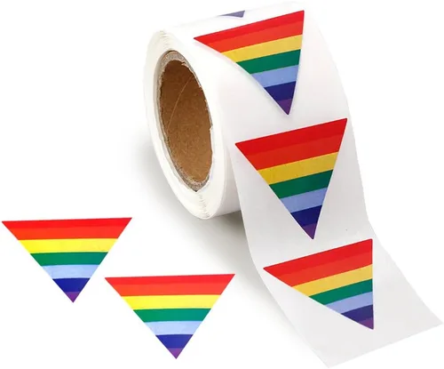 Vista 30 de Pegatinas de bandera bisexual para el mes del orgullo - Venta al por mayor Bi-Pride en un rollo (2 rollos - 500 calcomanías)
