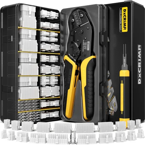 Vista 10 de Kit de herramienta de crimpado DxCRIMP Micro-Fit 3.0, 22 tipos de conectores de 2–20 pines con distancia entre ejes de 3.0mm, crimpador