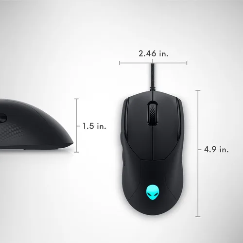 Vista 7 de Alienware Mouse inalámbrico profesional para juegos – Conectividad inalámbrica / USB para juegos de 2.4 GHz, DPI ajustable, tecnología de sensor