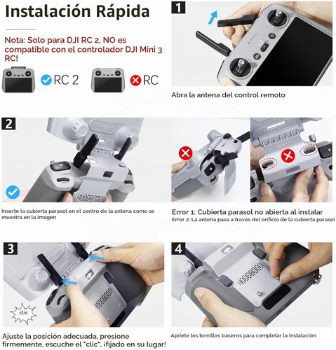 Vista 6 de FPVtosky Parasol 2 en 1 Lito X1/Mini 5/4 Pro RC 2 y cubierta protectora RC2, protector de pantalla para DJI Avata 360 /Air 3S/Mini5/4 Pro RC2