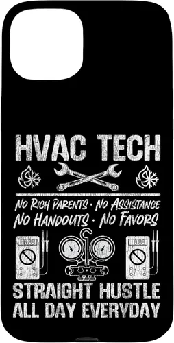 Vista 9 de HVAC Technician Tech Vintage HVAC Tech No Rich Parents No Case for iPhone 16