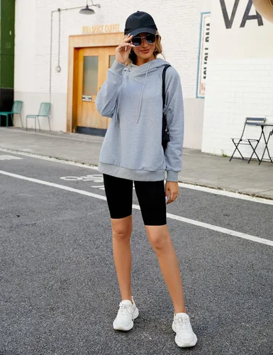 Vista 6 de BMJL Womens Quarter Zip Pullover Oversized Hoodies Sweatshirts With Pocket 2023 Trendy Fall Clothes
