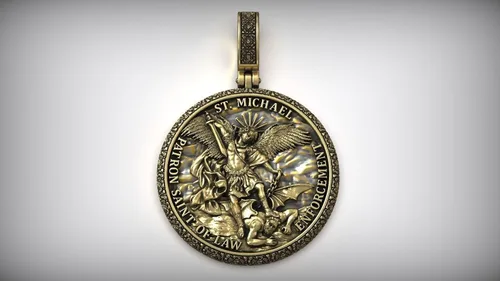 Vista 2 de Ssjewel Evil Protection Necklace Pendant Archangel Michael Patron Saint Of Law Enforcement Men Necklace Pendant Charm Oxidized 925 Sterling Silver