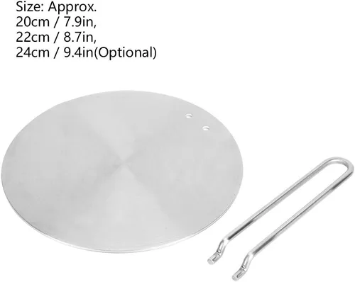 Vista 8 de Difusor , Adaptador placa inducci inoxidable desmontable, vidrio eltrica inducci (7,9 pulgadas / 8,7 pulgadas / 9,4 pulgadas) (9.4 in)