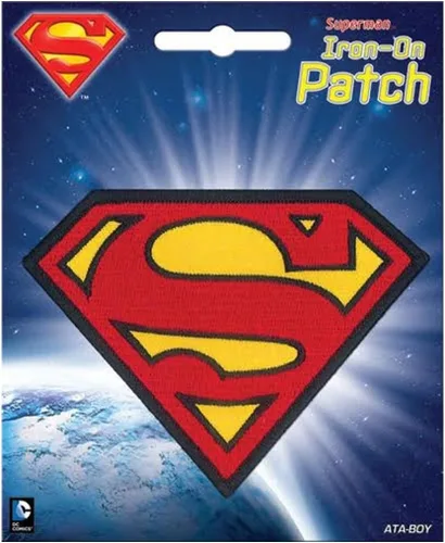 Vista 2 de Ata-Boy DC Comics Superman - Parche termoadhesivo con logotipo de Superman, regalos y mercancía