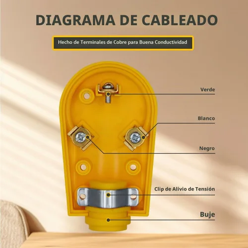 Vista 4 de NEMA TT-30P - Enchufe RV de 30 amperios, mango ergonómico macho de repuesto resistente de 125 V para RV, cámper, caravana, cable generador ETL