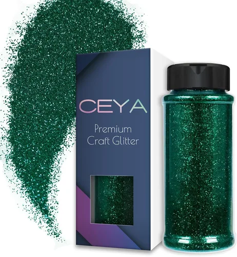 Vista 37 de Ceya Polvo de purpurina ultra fina de 3.8 onzas/110g, Admiral Blue Crafts Glitter de 1/128 pulgadas, 0.008 pulgadas, 0.2mm para slime, resina epoxi