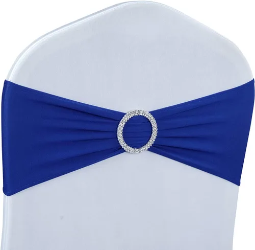 Vista 15 de Babenest Fajas de elastano con lazos para silla, 30 piezas, banda elástica premium para cubrir sillas con hebilla deslizante, lazos elásticos Champán