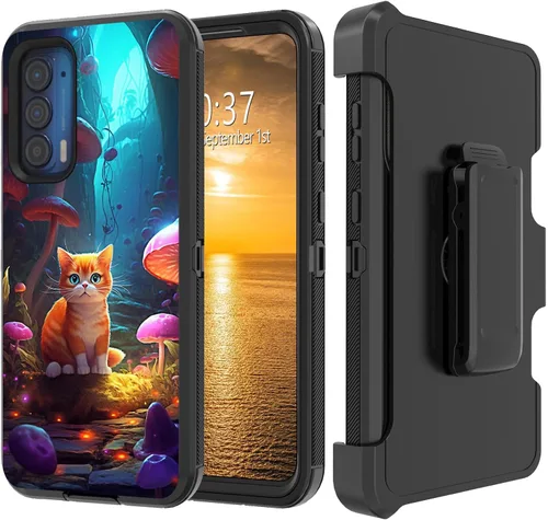 Vista 206 de Funda para Moto G Stylus 5G 2023 con funda de clip para cinturón y soporte, resistente de doble capa, resistente a prueba de golpes, para Motorola