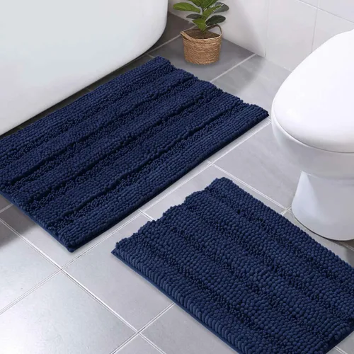 Vista 31 de NICETOWN Tapete negro para baño, antideslizante, suave, absorbente de agua, tapete de bajo perfil para entrada, tapete para vestíbulo, puerta