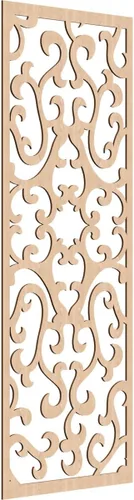 Vista 40 de 9 3/8 pulgadas de ancho x 24 3/8 pulgadas de alto x 1/4 de alto Smithfield paneles de pared de madera con calado, abedul