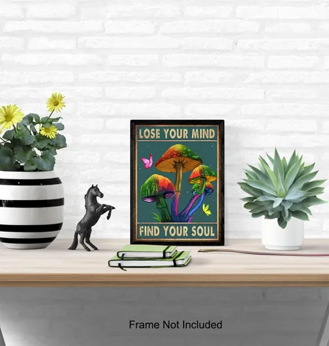 Vista 5 de Póster de Lose Your Mind Find Your Soul - Decoración psicodélica de habitación - Decoración psicodélica de habitación - Obra de arte hippie