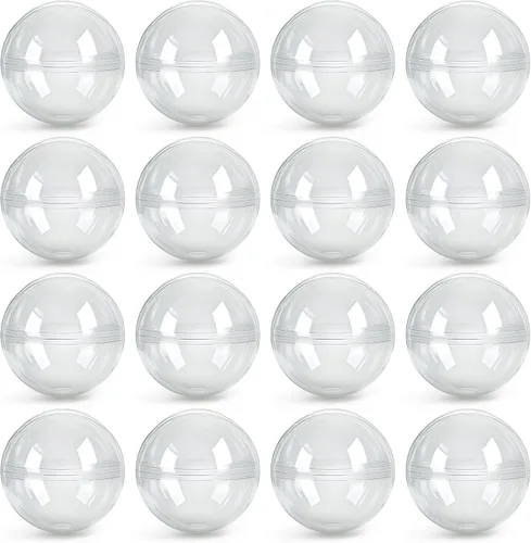Vista 10 de Máquina expendedora de cápsulas redondas, 100 unidades, 2 pulgadas, cápsulas de máquina de chicles a granel, contenedor transparente a granel