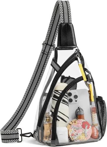 Vista 16 de Shrrie Clear Bag for Stadium Events Transparent Crossbody Bag Clear Purse for Women&Men-Stadium Approved, Concerts&Sports
