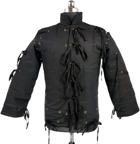 Vista 5 de Medieval Gambeson Thick Padded Coat Aketon Jacket Armor for Cosplay, Cotton Fabrics Dress SCA by ITS Medieval