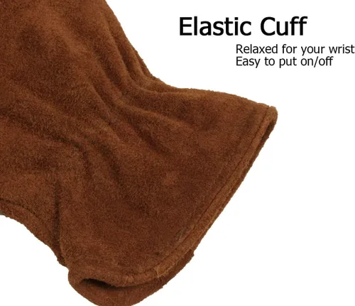 Vista 11 de OZERO 2 pares de guantes de trabajo de cuero de invierno para clima frío al aire libre: guantes cálidos con aislamiento térmico para hombres