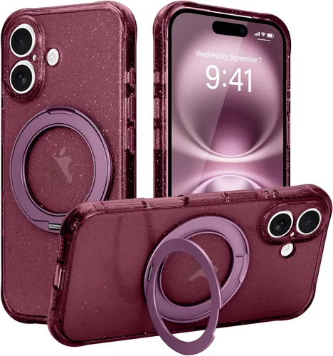 Vista 16 de Funda para iPhone 16 Pro Max, compatible con Magsafe, color negro