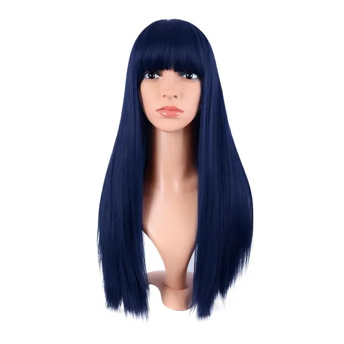 Vista 8 de MapofBeauty Peluca de disfraz de cosplay rizada en espiral de 32 pulgadas Azul celeste