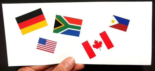 Vista 2 de 40 pegatinas extraíbles: bandera de Cuba: recuerdos de fiesta cubana, calcomanías Favores de fiesta cubana, calcomanías