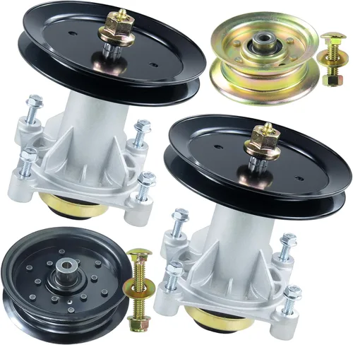 Vista 10 de Paquete de 2 husillos preengrasados 587819701 con polea 195945 que sustituyen a Husqvarna 532187292 532187281 532125907 532192870 532192872 58725333