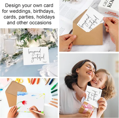 Vista 7 de Joyberg Tarjetas de agradecimiento con sobres, 34 unidades, Beyond Grateful de 3.5 x 5 pulgadas, tarjetas de agradecimiento de boda con sobres