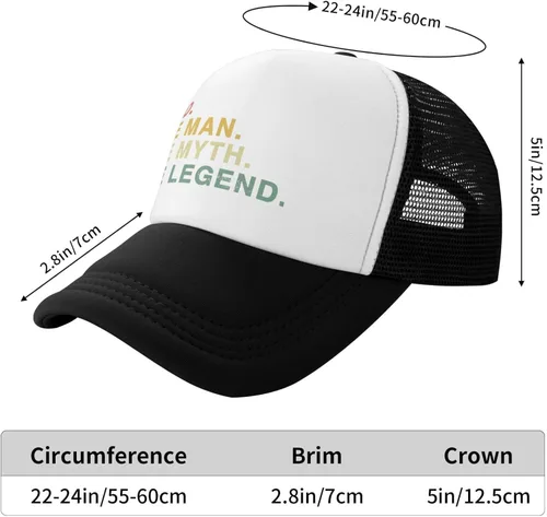 Vista 5 de Black Trucker Hat Weddings Officiant Marriage Trucker Caps Man Myth Legend Officiant Running
