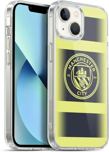 Vista 38 de Head Case Designs Funda de gel con licencia oficial del Manchester City Man City FC Away 2022/23 [protección de grado militar] compatible con Apple