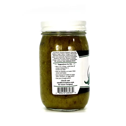 Vista 2 de Deep Fork Small Town Spice - Mantequilla de pimienta suave con pimientos verdes y jalapeños, condimento, 16 onzas (16.01 oz)